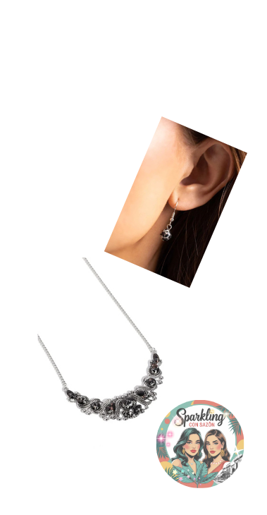 Ivory Black Drape Necklace
